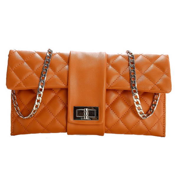 Fake Chanel Camelia Bag Sheepskin Leather A35412 Orange On Sale